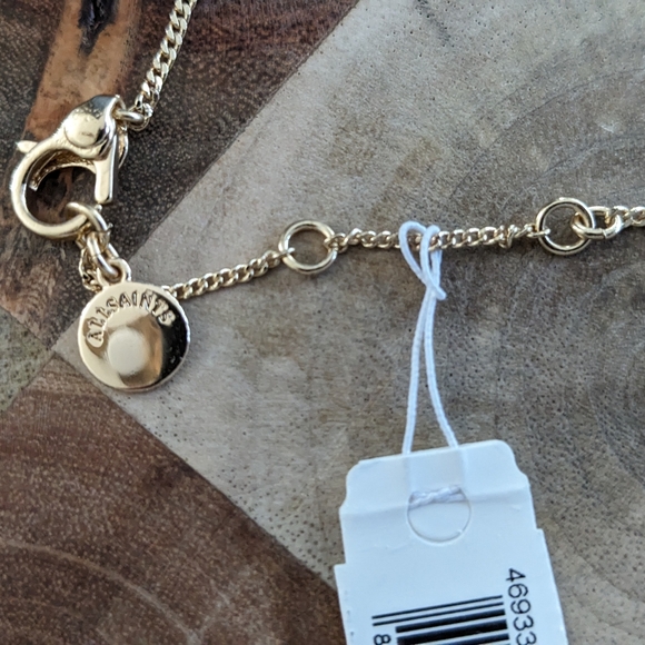 All Saints Scatter Crystal Hex Chain Necklace + Dust Bag New in Box ❤️ - Picture 7 of 10